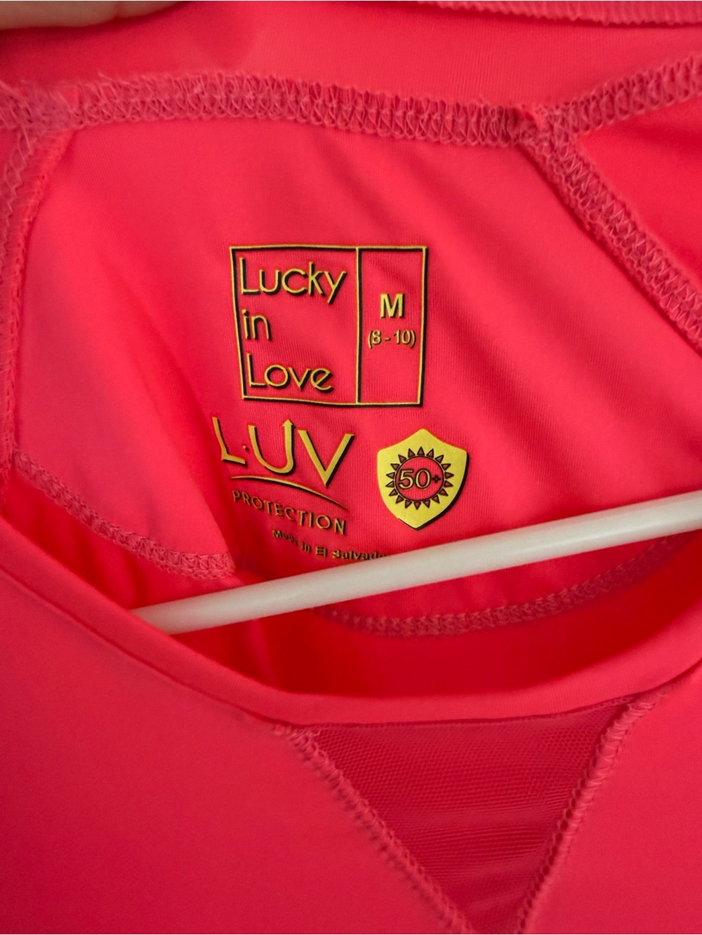 Lucky in Love Hot Pink UV Long-Sleeve Women's Top - Picture 4 of 6